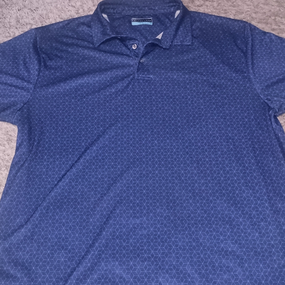 Men's PGA Tour Button-up Polo Shirt Size XL Color Blue Golf Golfing Cool...‎